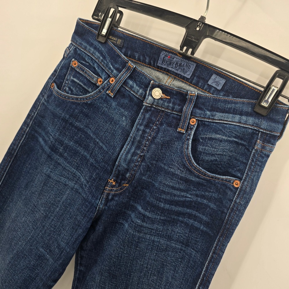 Lucky Brand Jeans Women 2/26 Dark Wash Straight Leg Blue Denim